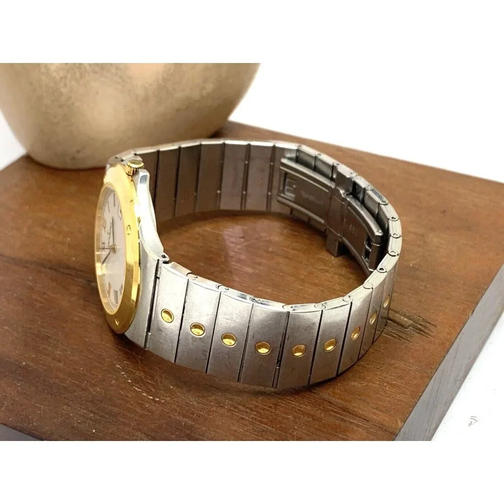Movado Men's Watch 81.65.877.2 Swiss Quartz White Dial Two Tone Stainless Steel